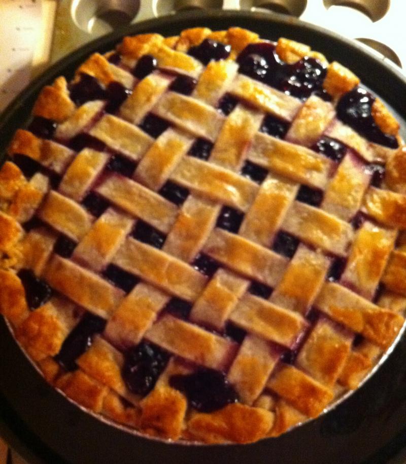 Blueberry Lattice Top Pie